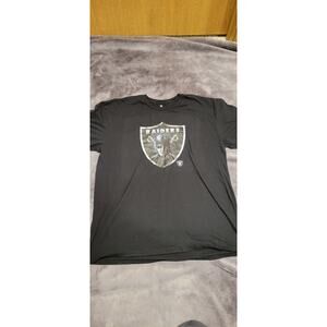 Las Vegas Raiders T-shirt Mens XL Black NFL Football Fanatics Logo Tee